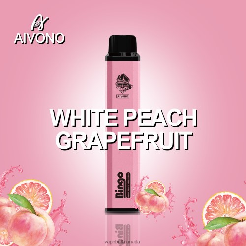 Vape Wholesale Distributor Canada - Aivono AIM BINGO 4000 White Peach Grapefruit 2J4F60134