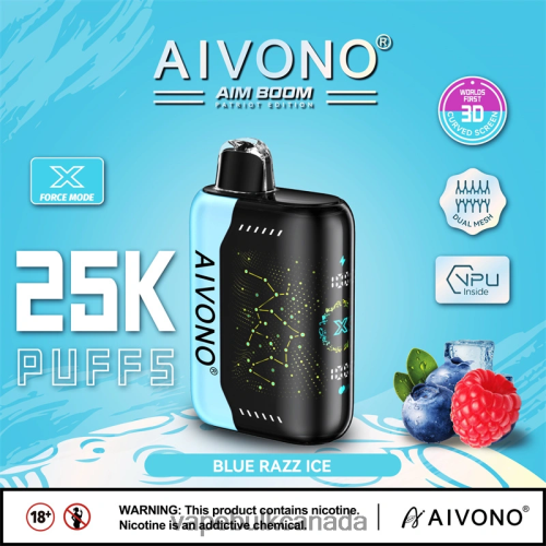 Disposable Vape Wholesale Canada - Aivono AIM BOOM 25000 Blue Razz Ice 2J4F60345