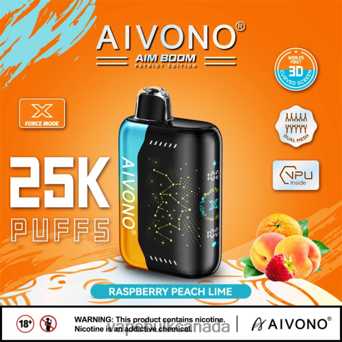 E Cig Wholesale - Aivono AIM BOOM 25000 Raspberry Peach Lime 2J4F60350