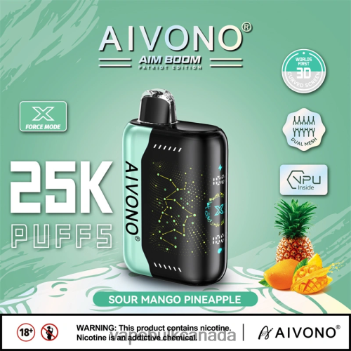 E Cigarette Wholesale - Aivono AIM BOOM 25000 Sour Mango Pineapple 2J4F60351