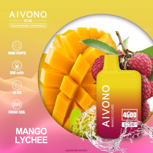 Vape Juice Wholesale Canada - Aivono AIM BOXX 4000 Mango Lychee 2J4F60216