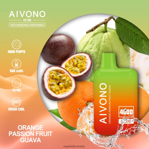 Vape Wholesale Canada - Aivono AIM BOXX 4000 Orange Passionfruit Guava 2J4F60212