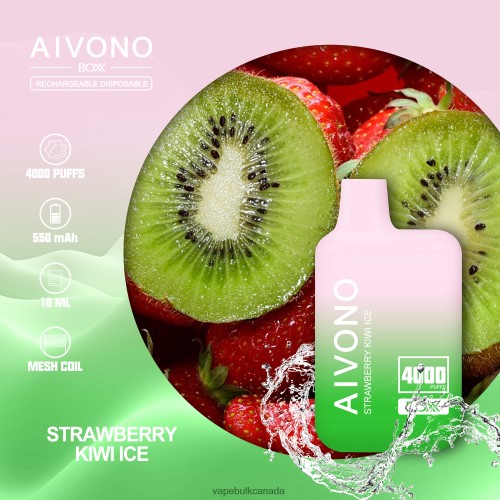 Vape Wholesale Supplier Canada - Aivono AIM BOXX 4000 Strawberry Kiwi Ice 2J4F60229