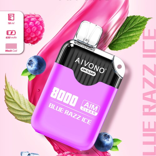 Vape Wholesale Canada - Aivono AIM CLEAR 8000 Blue Razz Ice 2J4F60202