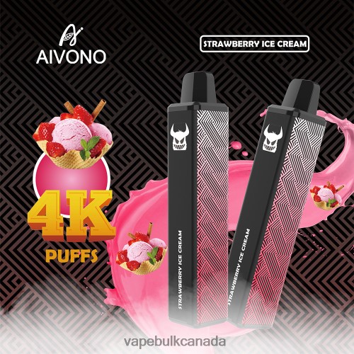 Vape Bulk Canada - Aivono AIM FREAK 4000 Strawberry Ice Cream 2J4F60263