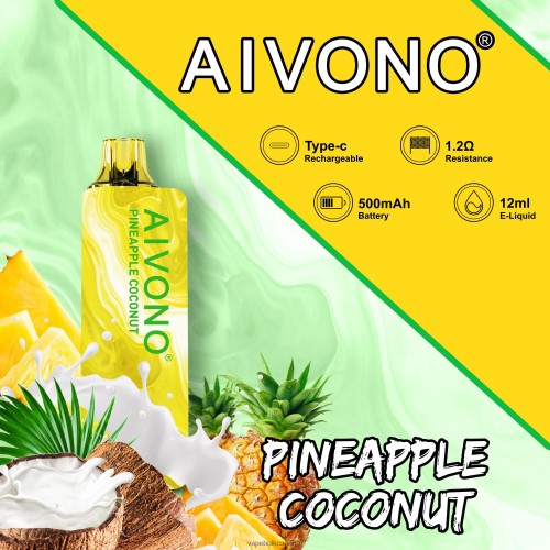Vape Juice Wholesale Canada - Aivono AIM GUN 7000 Pineapple Coconut 2J4F60106