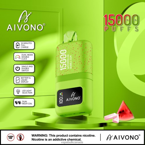 Disposable Vape Wholesale Canada - Aivono AIM magic 15000 Watermelon Bubble Gum 2J4F6065
