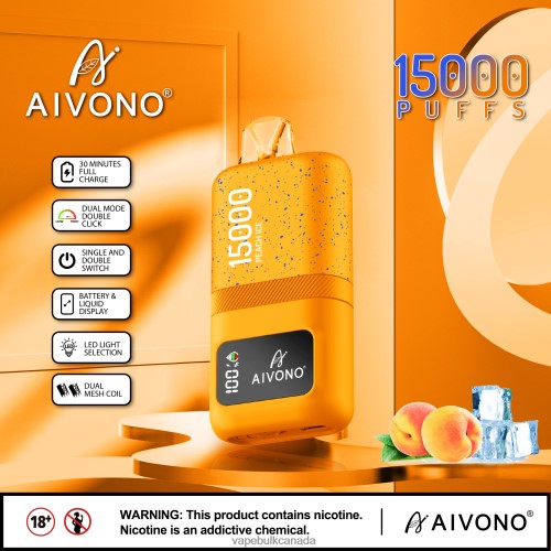 Vape Wholesale Supplier Canada - Aivono AIM magic 15000 Peach Ice 2J4F6059