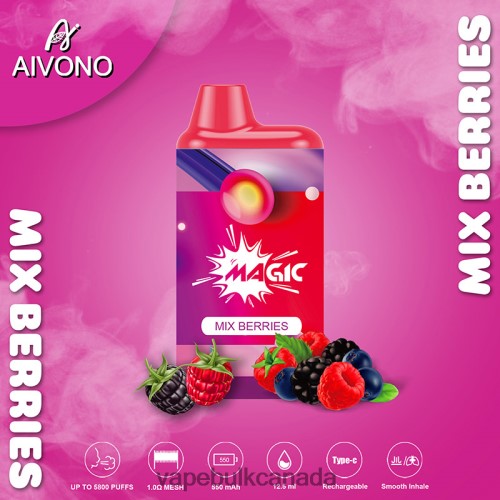 E Cig Wholesale - Aivono AIM MAGIC 5800 Mouth Box Cigarette Mix Berries 2J4F60100