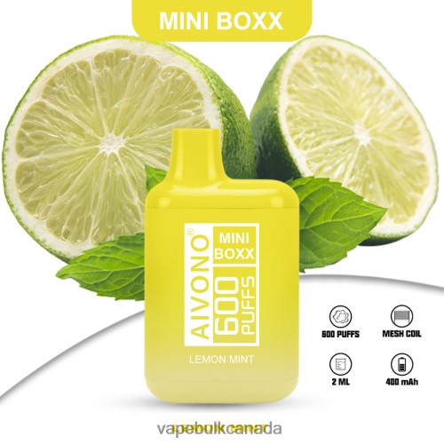 Vape Bulk Canada - Aivono AIM MINI BOXX 600 Lemon Mint 2J4F60233