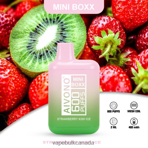 Vape Wholesale Distributor Canada - Aivono AIM MINI BOXX 600 Strawberry Kiwi Ice 2J4F60234