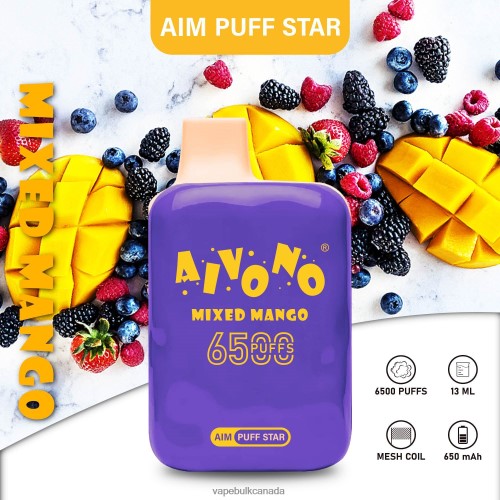 Vape Juice Wholesale Canada - Aivono AIM PUFF STAR 6500 Mixed Mango 2J4F60296