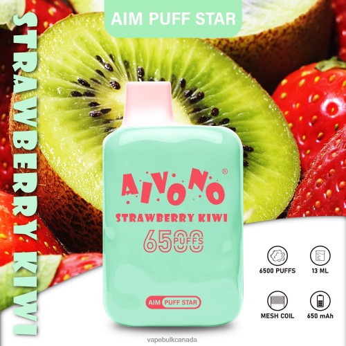 Vape Wholesale Distributor Canada - Aivono AIM PUFF STAR 6500 Strawberry Kiwi 2J4F60294