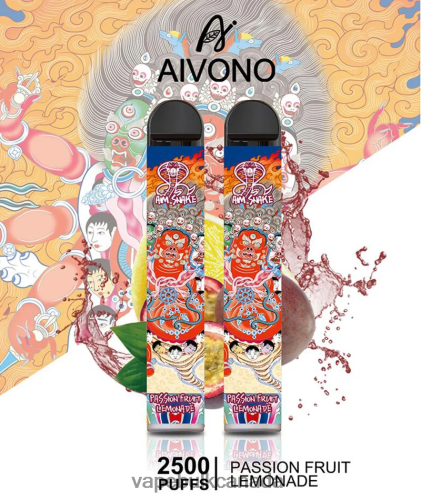 Disposable Vape Wholesale Canada - Aivono AIM SNAKE 2500 Passion Fruit Lemonade 2J4F60315