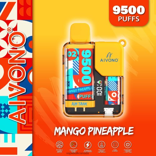 Vape Wholesale Distributor Canada - Aivono AIM TANK 9500 Mango Pineapple 2J4F6034