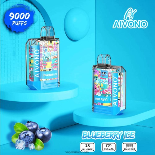 E Cig Wholesale - Aivono AIM XXL 9000 Mouth Sticker Transparent Blueberry Ice 2J4F6050