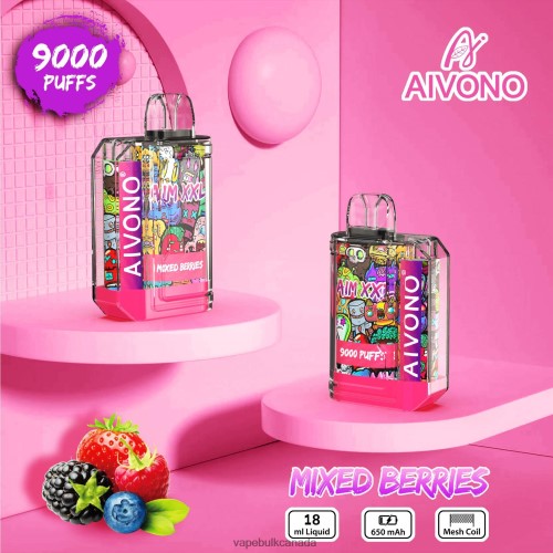 E Cigarette Wholesale - Aivono AIM XXL 9000 Mouth Sticker Transparent Mixed Berries 2J4F6051