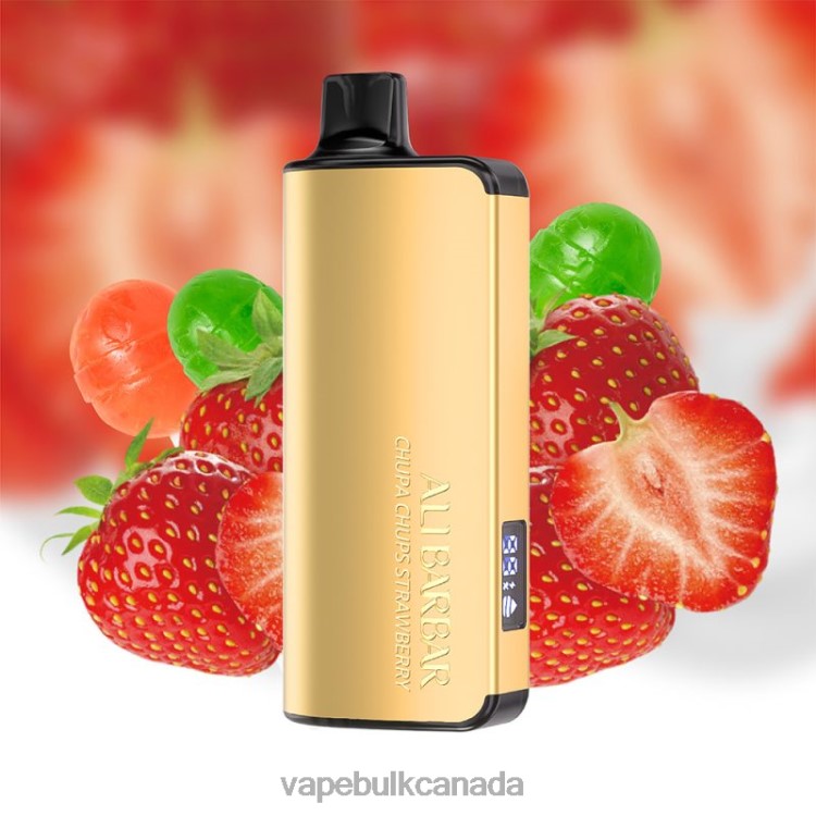 Vape Wholesale Distributor Canada - Alibarbar Ingot 20000 Disposable Vape Chupa Chups Strawberry P60ZF34