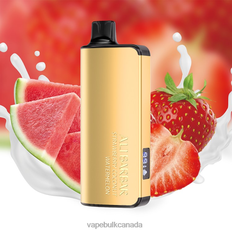 Vape Wholesale Distributor Canada - Alibarbar Ingot 9000 Disposable Vape Strawberry Coconut Watermelon P60ZF24