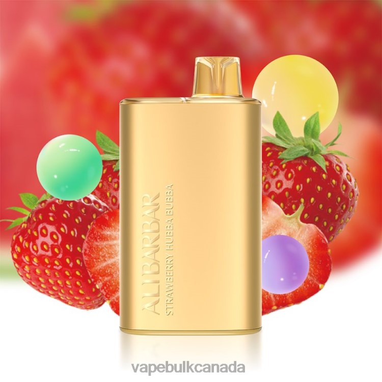 Vape Wholesale Canada - Alibarbar Rich 8000 Disposable Vape Strawberry Hubba Bubba P60ZF12