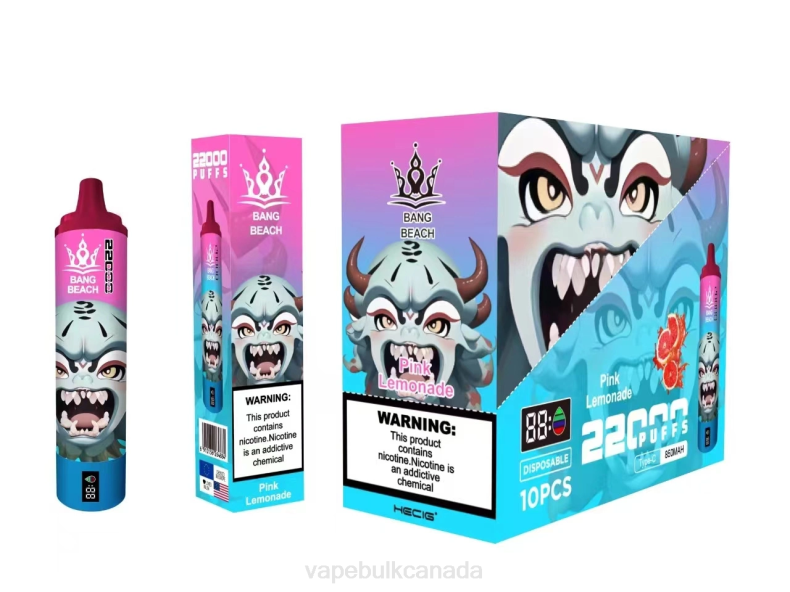 Disposable Vape Wholesale Canada - Bang Beach 22000 Puffs Smart Screen Pink Lemonade 680L15