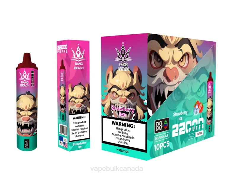 E Cig Wholesale - Bang Beach 22000 Puffs Smart Screen Strawberry Ice 680L20