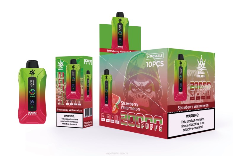 Vape Bulk Canada - Bang Beach 20000 Puffs Smart Screen Vape Strawberry Watermelon 680L3