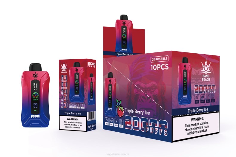 Vape Wholesale - Bang Beach 20000 Puffs Smart Screen Vape Triple Berry Ice 680L8