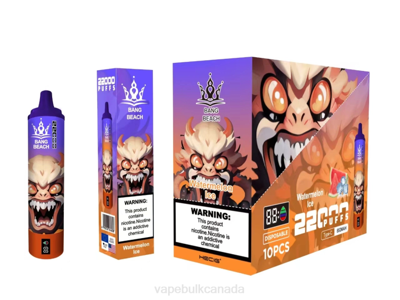 Vape Wholesale Canada - Bang Beach 22000 Puffs Smart Screen Watermelon Ice 680L22