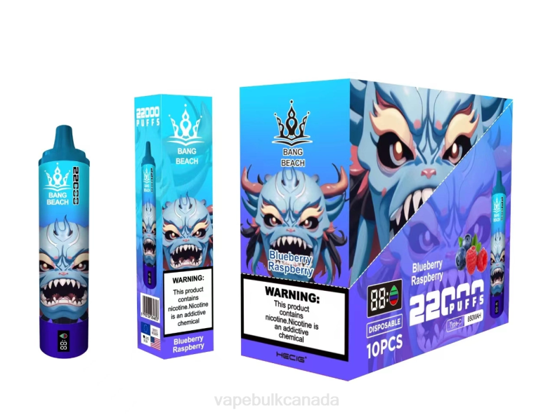 Vape Wholesale Distributor Canada - Bang Beach 22000 Puffs Smart Screen Blueberry Raspberry 680L14