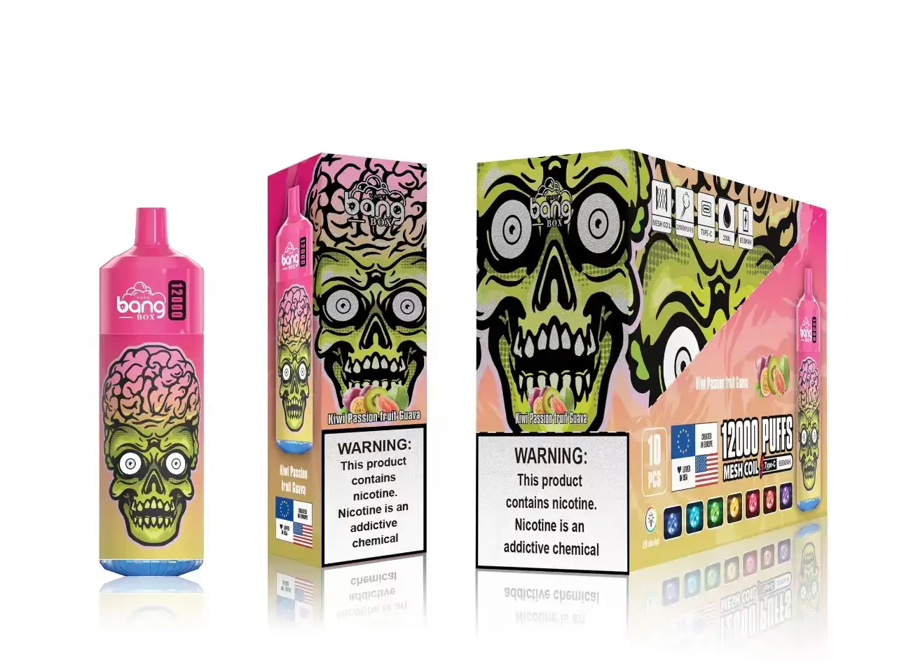 466BLN115 Kiwi Passion Fruit Guava - Disposable Vape Wholesale Canada Bang Box 12000 Puffs