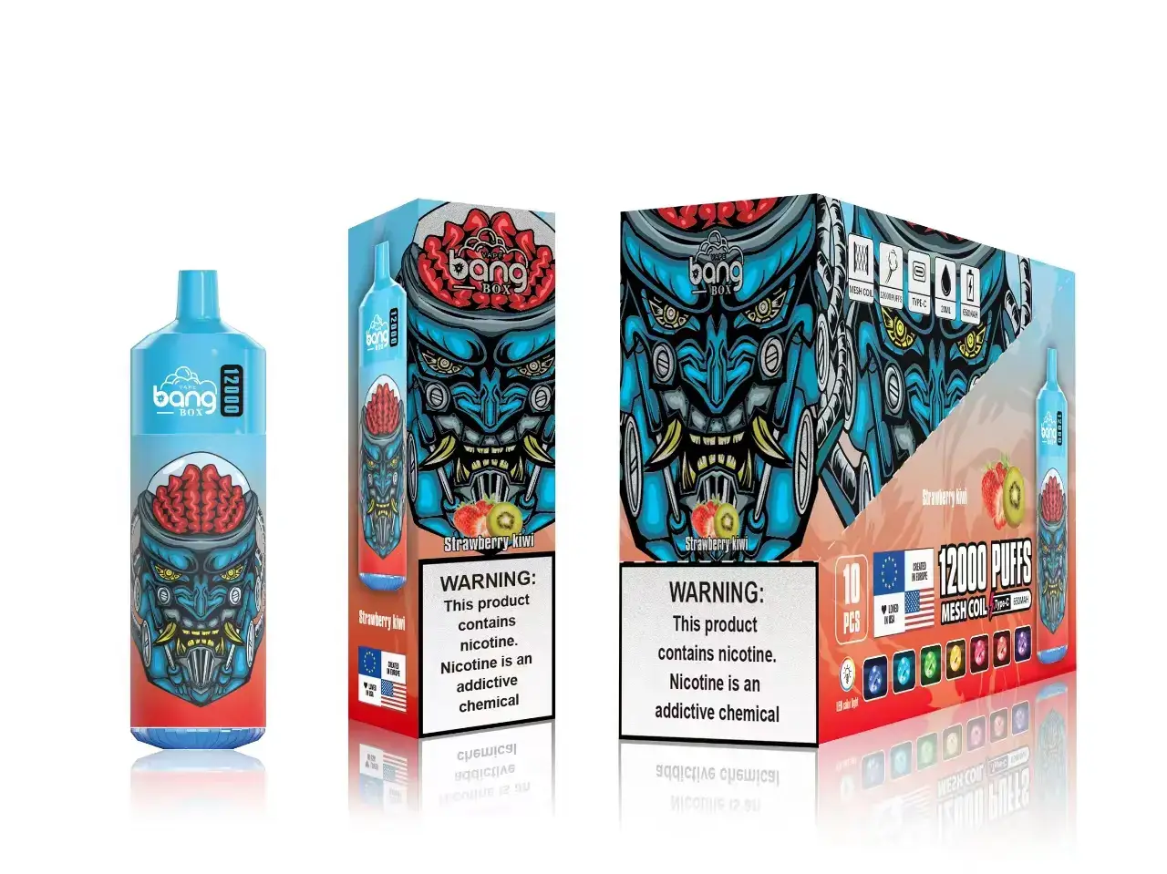 466BLN116 Strawberry Kiwi - Vape Juice Wholesale Canada Bang Box 12000 Puffs