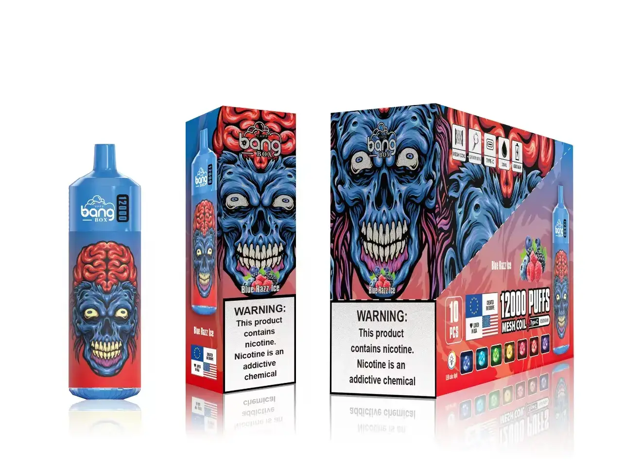 466BLN117 Blue Razz Ice - Allo Vape Wholesale Canada Bang Box 12000 Puffs