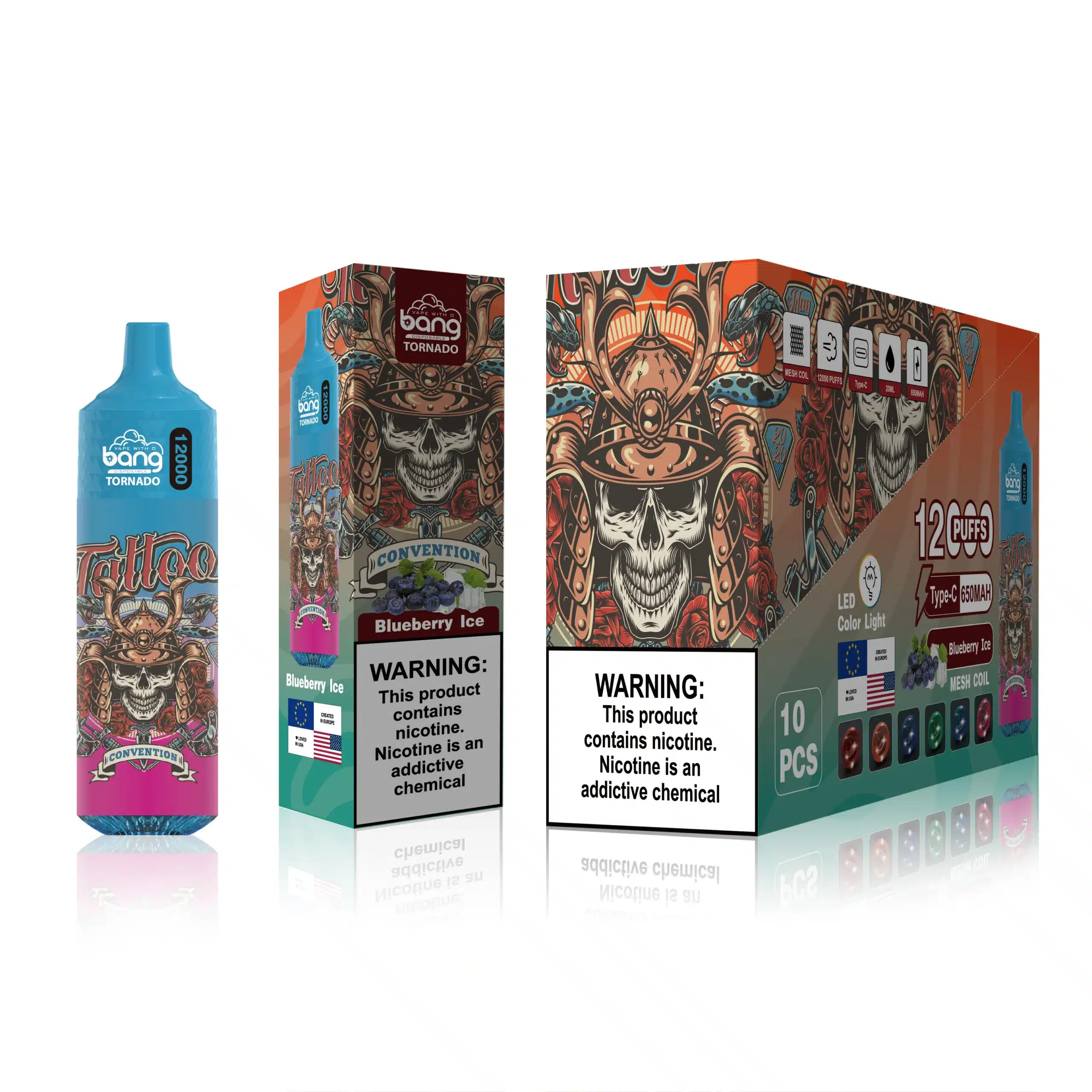 466BLN125 Blueberry Ice - Disposable Vape Wholesale Canada Bang Box 12000 Puffs