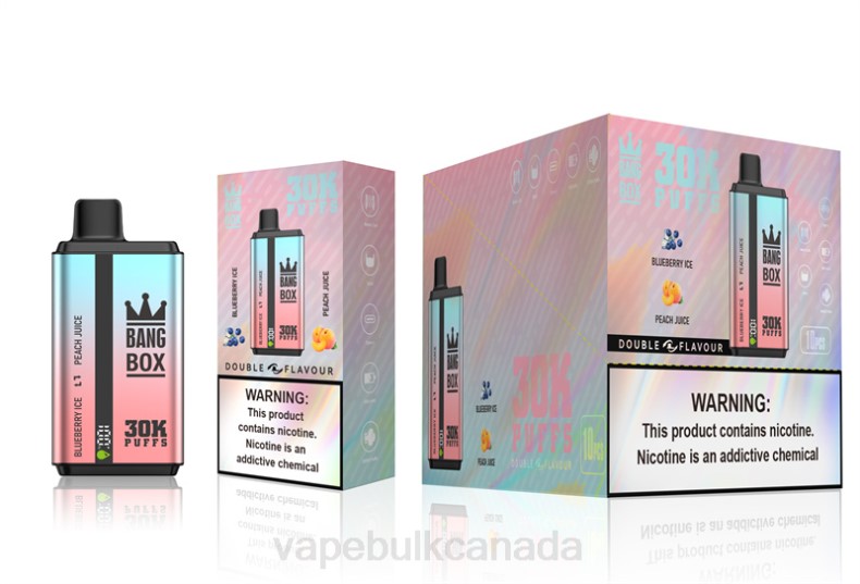 Disposable Vape Wholesale Canada - Bang Box 30000 Puffs Dual Flavors Blueberry Ice & Peach Juice 680L63