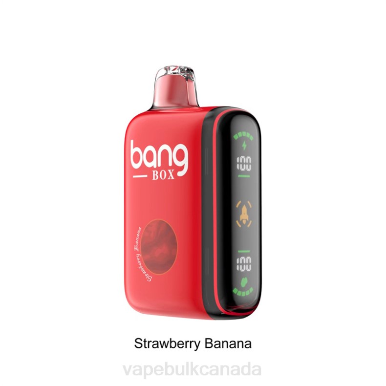 Disposable Vape Wholesale Canada - Bang Box 9000-18000 Puffs Intelligent Power Display Strawberry Banana 680L25