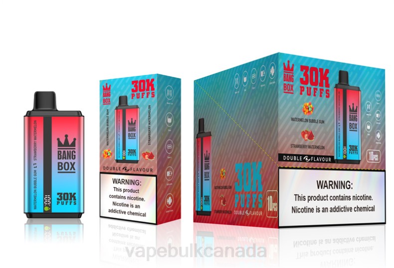 E Cig Wholesale - Bang Box 30000 Puffs Dual Flavors Watermelon Bubble Gum & Strawberry Watermelon 680L68