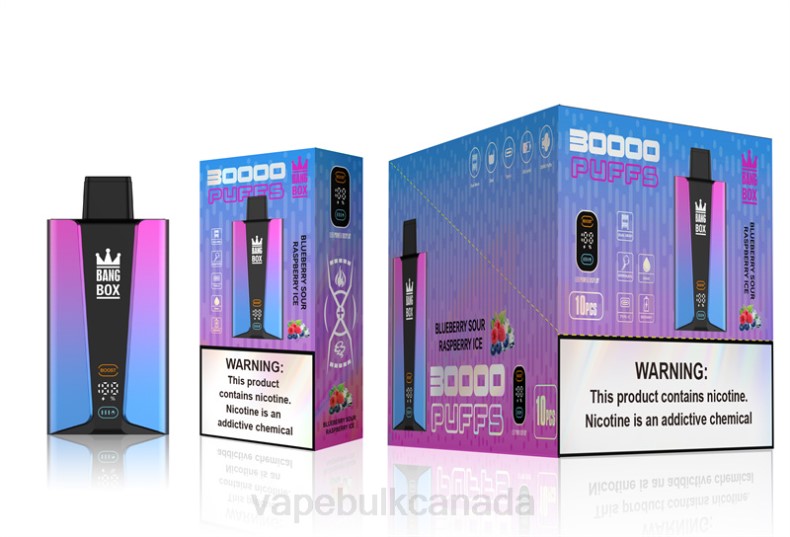 Vape Bulk Canada - Bang Box 30000 Puffs Smart Screen Blueberry Sour Raspberry Ice 680L81