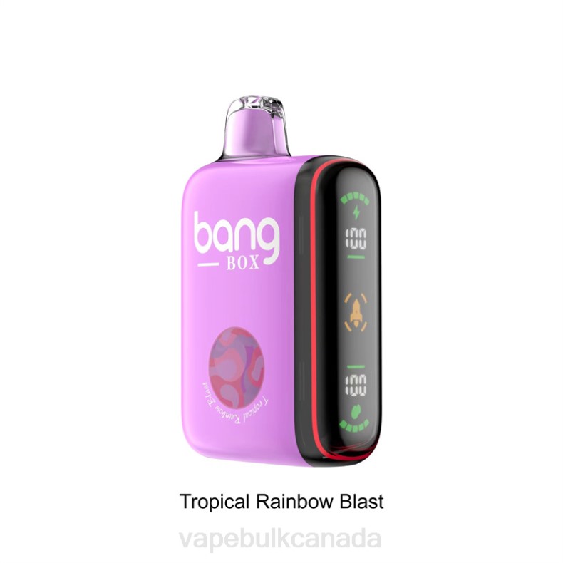 Vape Juice Wholesale Canada - Bang Box 9000-18000 Puffs Intelligent Power Display Tropical Rainbow Blast 680L36