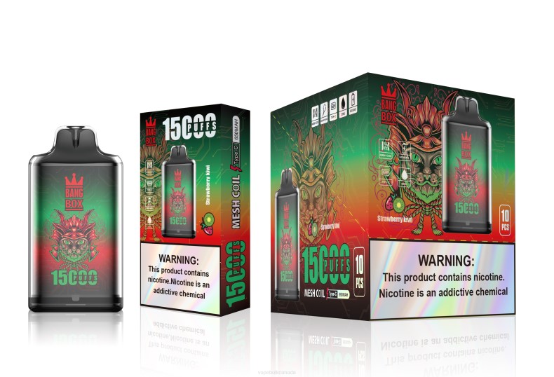 Vape Wholesale Canada - Bang Box S1-15000 Puffs Strawberry Kiwi 680L100