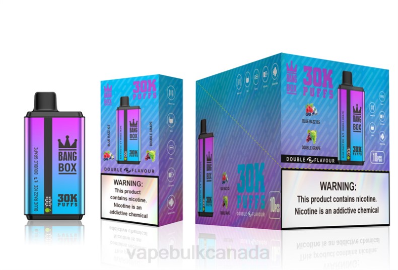 Vape Wholesale Distributor Canada - Bang Box 30000 Puffs Dual Flavors Blue Razz Ice & Double Grape 680L72