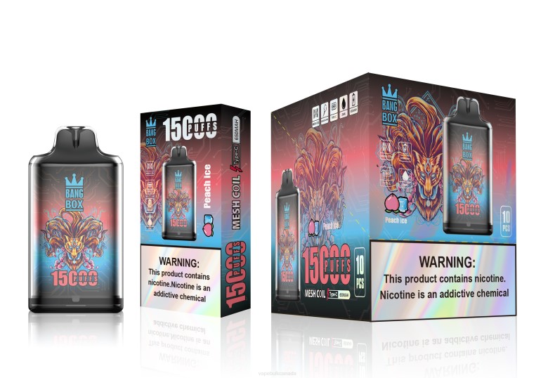 Vape Wholesale Distributor Canada - Bang Box S1-15000 Puffs Peach Ice 680L102