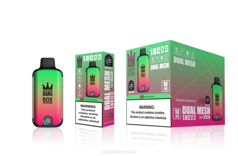 Vape Wholesale Supplier Canada - Bang Box 18000 puffs Raspberry Watermelon 680L97