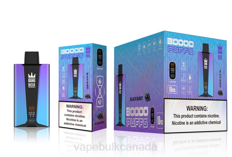 Vape Wholesale Supplier Canada - Bang Box 30000 Puffs Smart Screen Black Burst 680L77