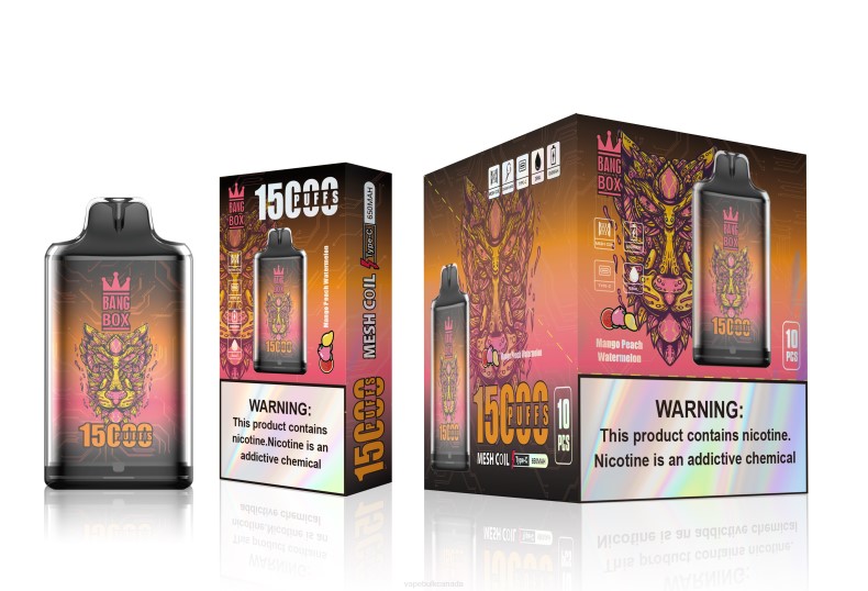 Vape Wholesale Supplier Canada - Bang Box S1-15000 Puffs Mango Peach Watermelon 680L107