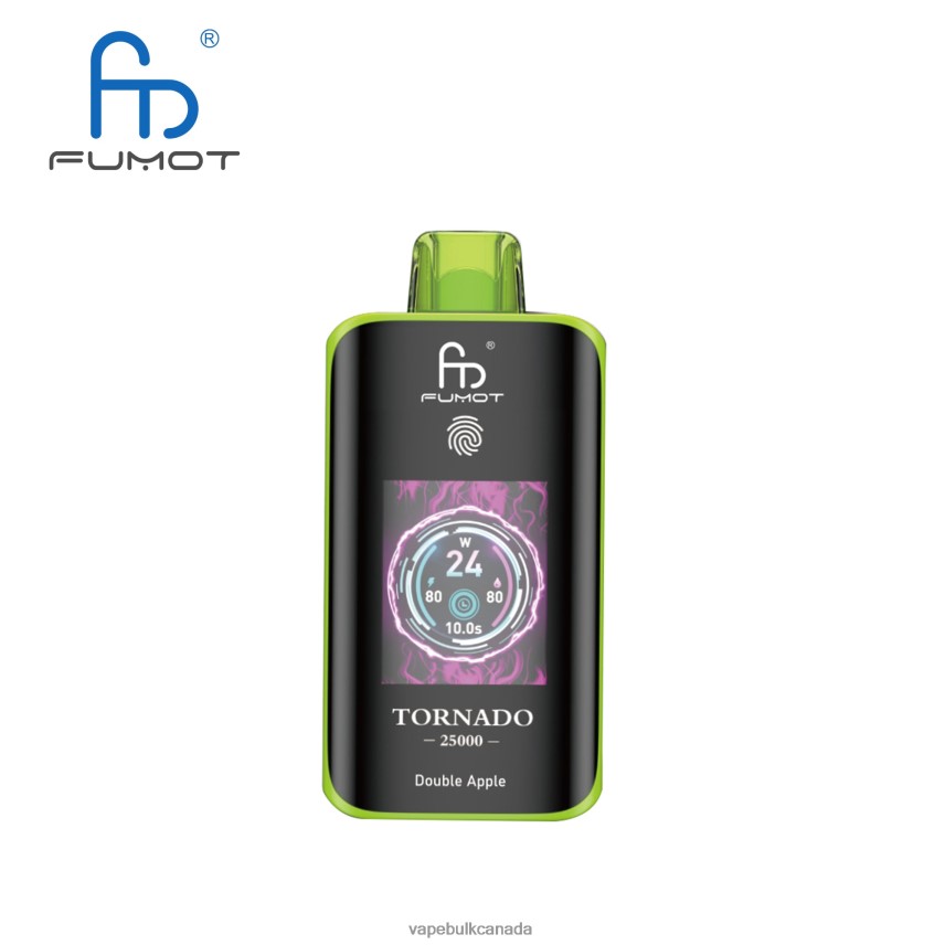 Disposable Vape Wholesale Canada - Fumot Tornado 25000 Disposable Vape Double Apple 8R82B65