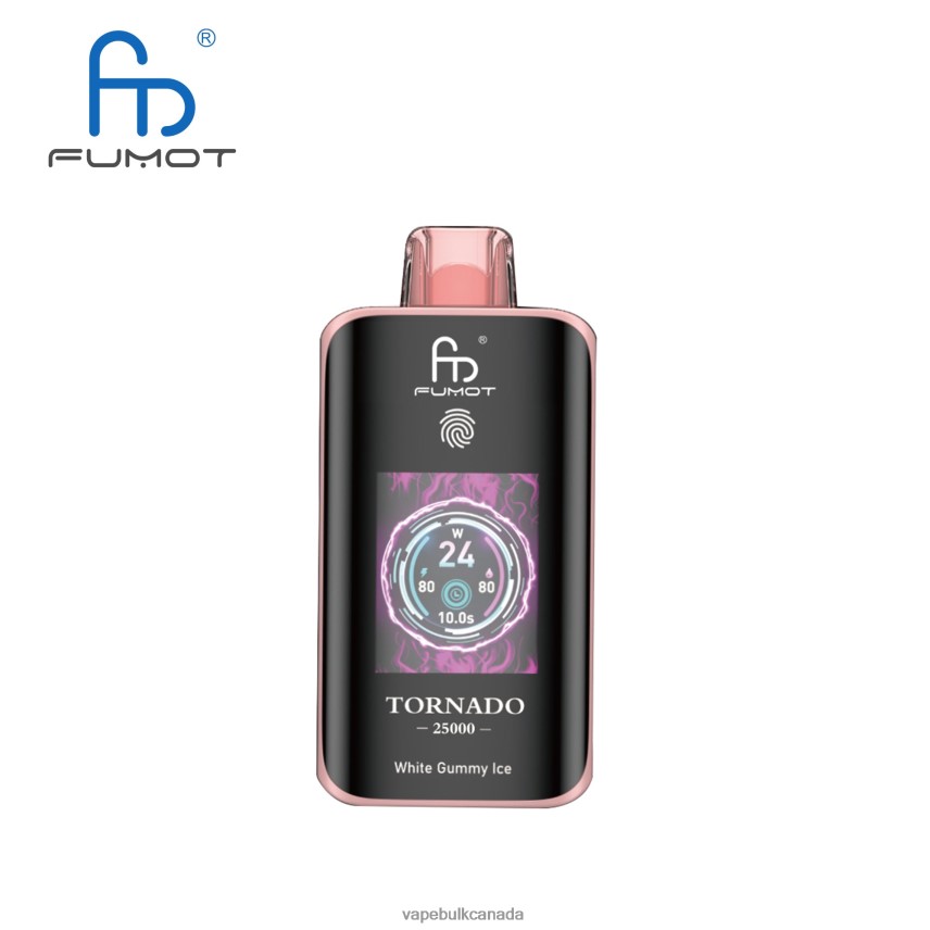 Vape Wholesale Distributor Canada - Fumot Tornado 25000 Disposable Vape White Gummy Ice 8R82B614