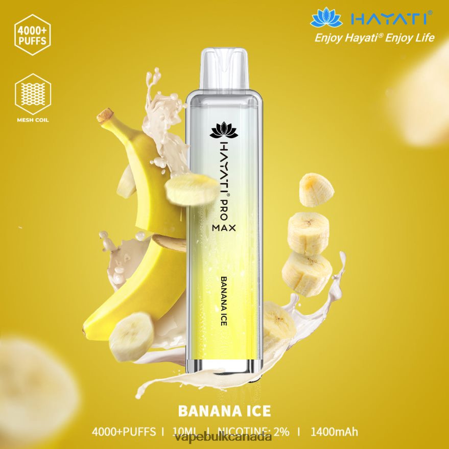 466BLN144 Banana Ice - Vape Wholesale Distributor Canada Hayati Pro Max 4000
