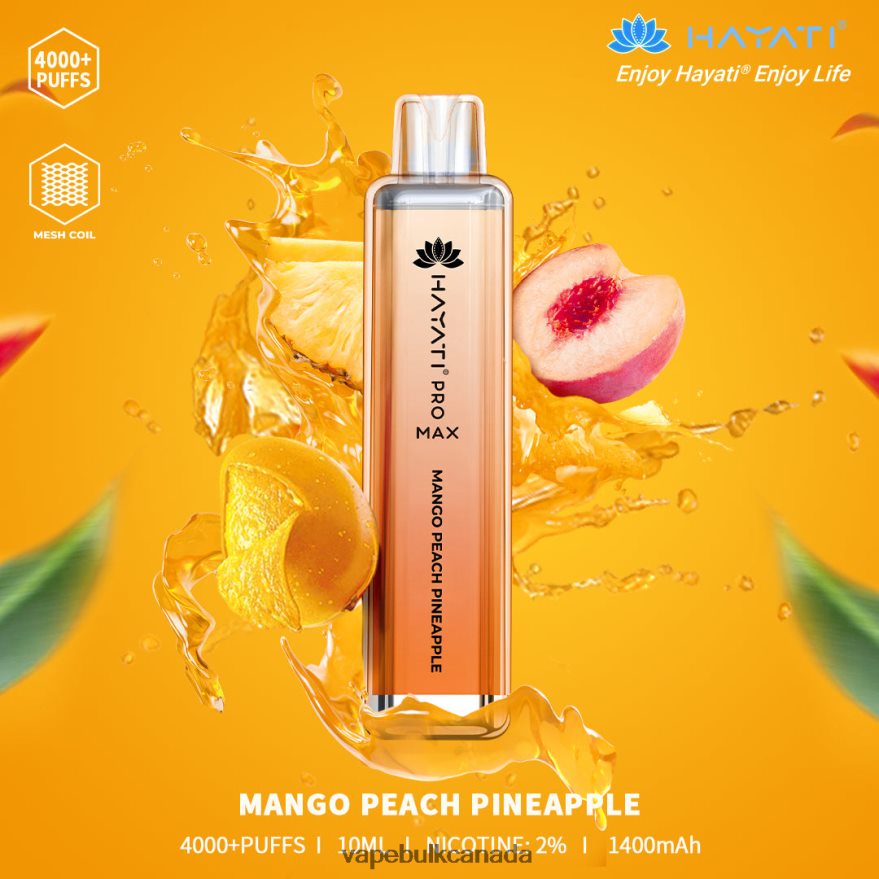 466BLN165 Mango Peach Pineapple - Disposable Vape Wholesale Canada Hayati Pro Max 4000