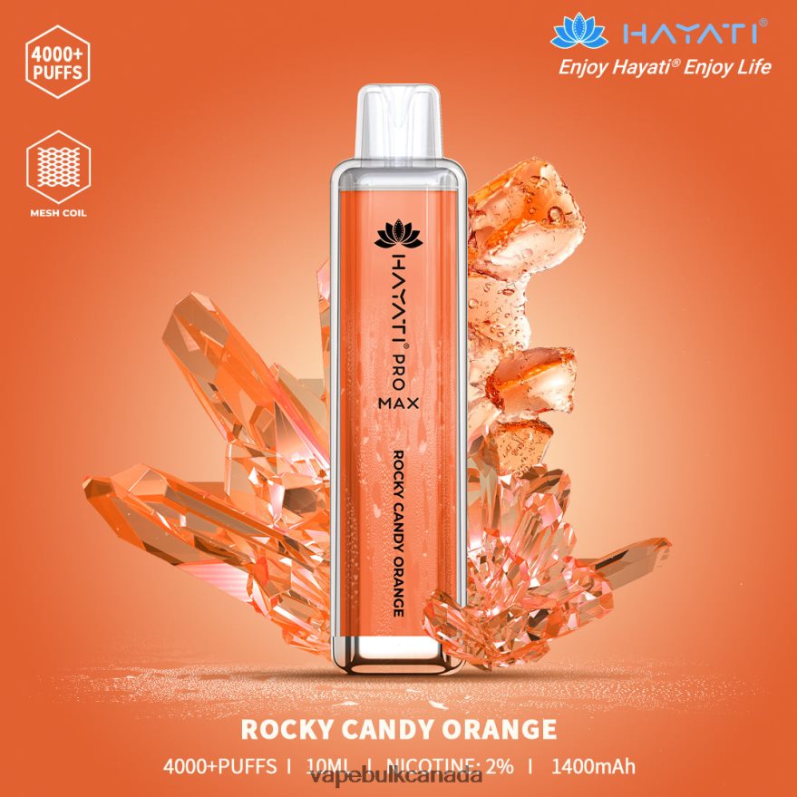 466BLN172 Rocky Candy Orange - Vape Wholesale Canada Hayati Pro Max 4000